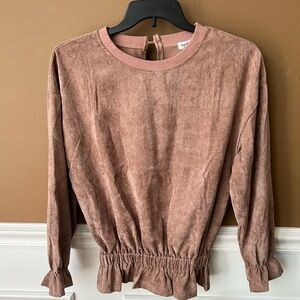 Qearal Elegant Women's Mauve Crew Neck Sweater Size L Brand New